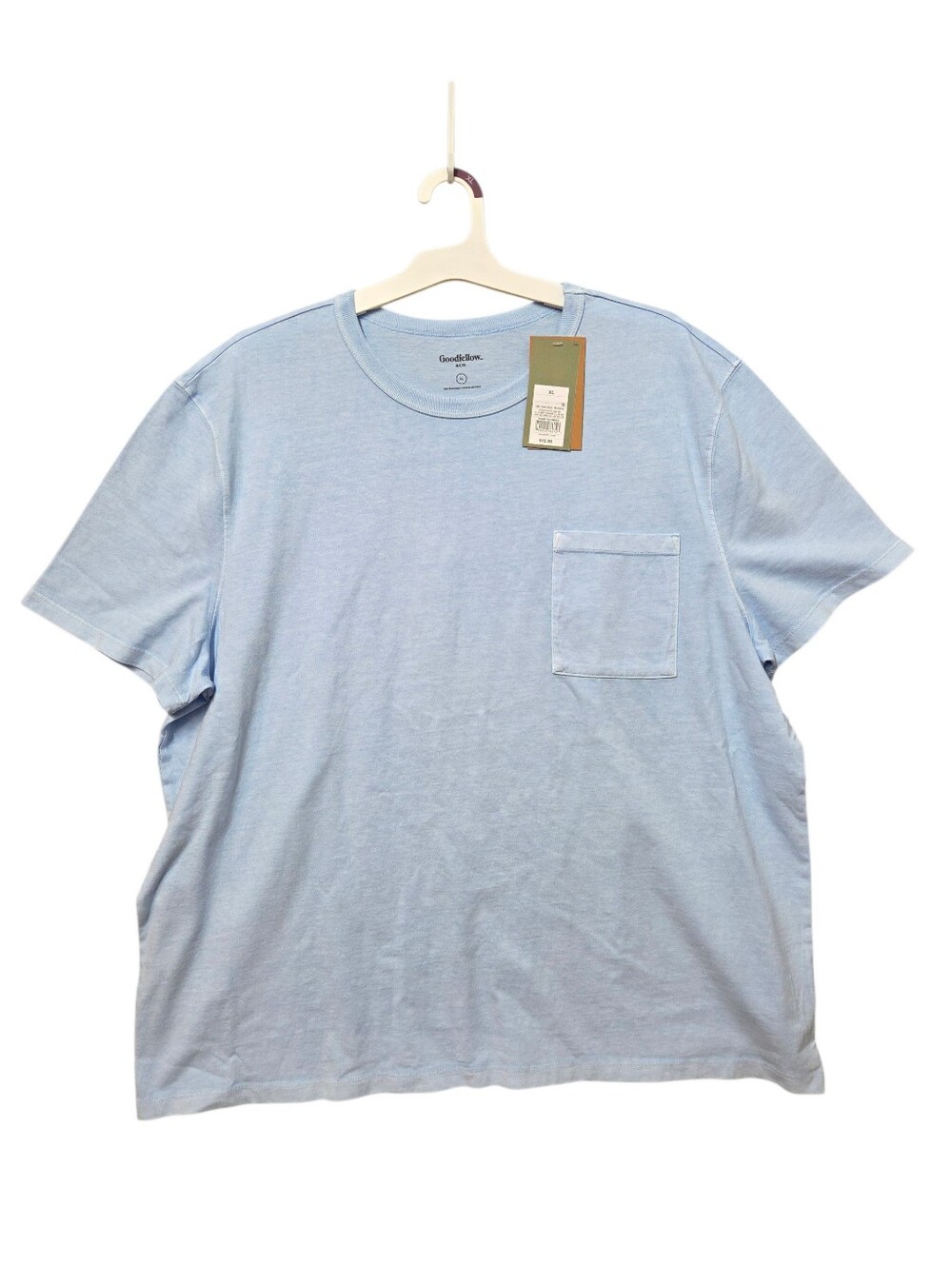Goodfellow & Co Mens Light Blue Pocket T-shirt NWT